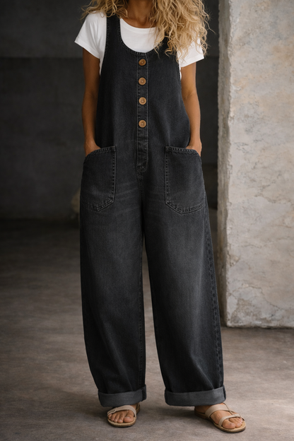 Bethany | Vintage Prane Baumwoll-Latzhose