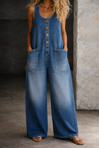 Saylor | Vintage Prane Baumwoll-Latzhose