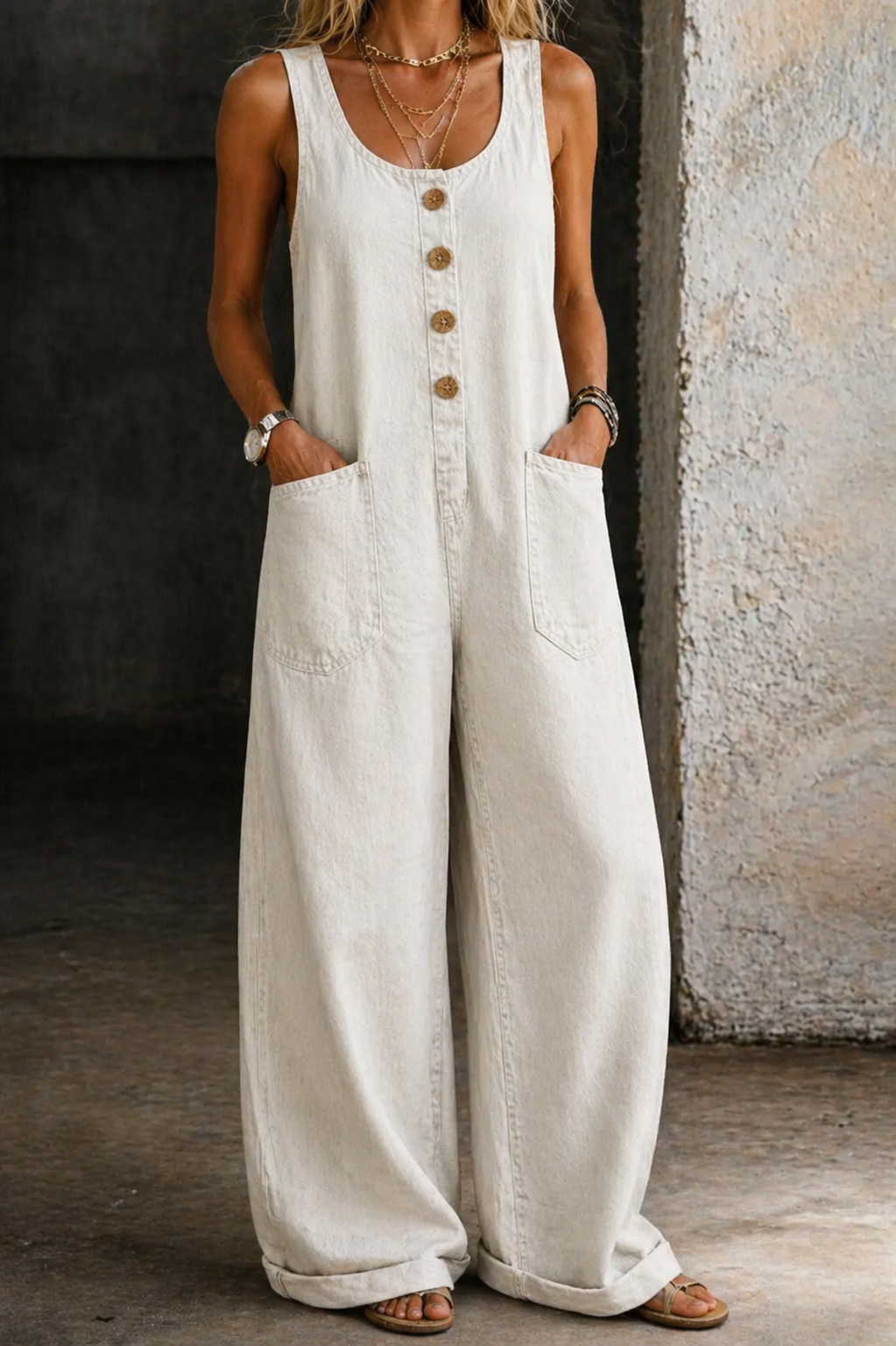 Willy | Vintage Prane Jeanslatzhose