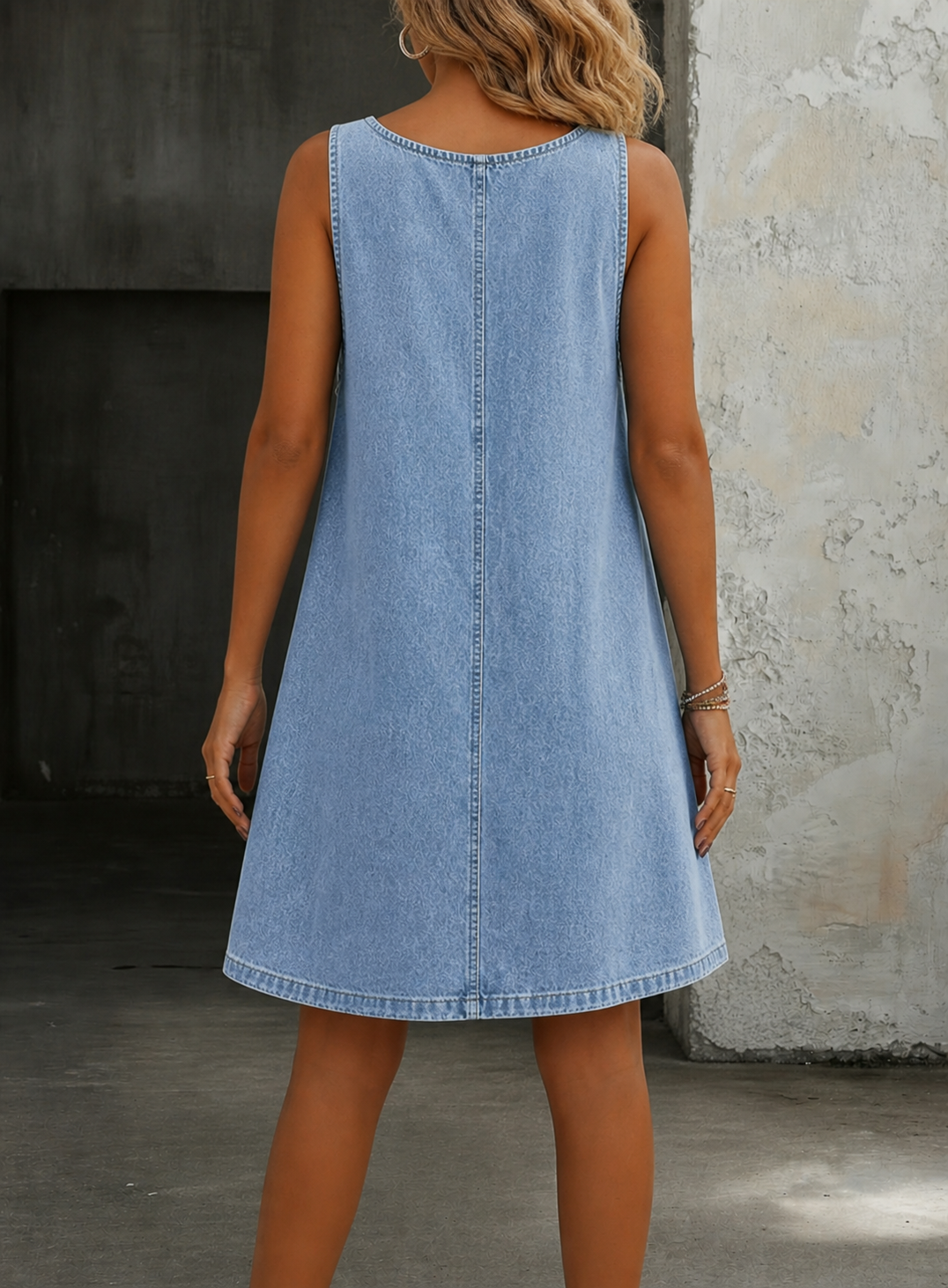 Lisa | Lässiges Denim-Trägerkleid