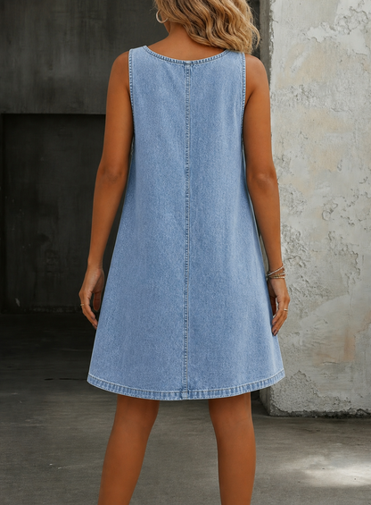 Lisa | Lässiges Denim-Trägerkleid