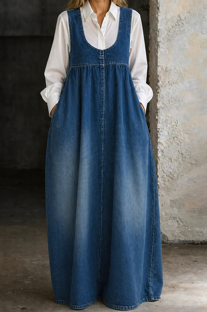 Veronica | Lockeres Denim-Kleid