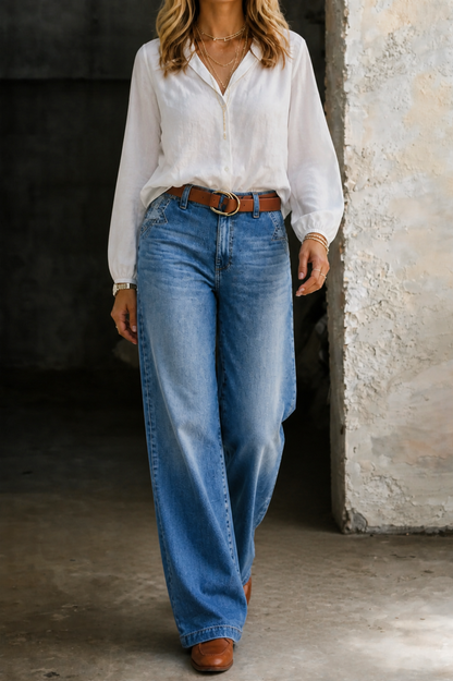 Madie | Vintage Jeans mit Hohem Bund