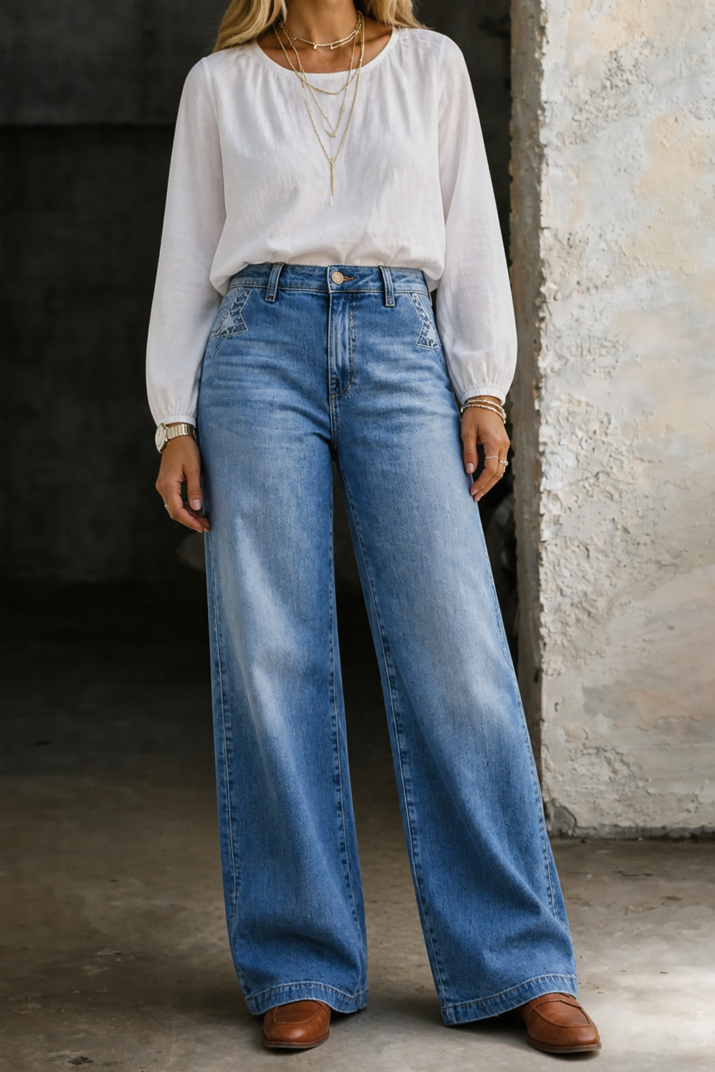 Madie | Vintage Jeans mit Hohem Bund