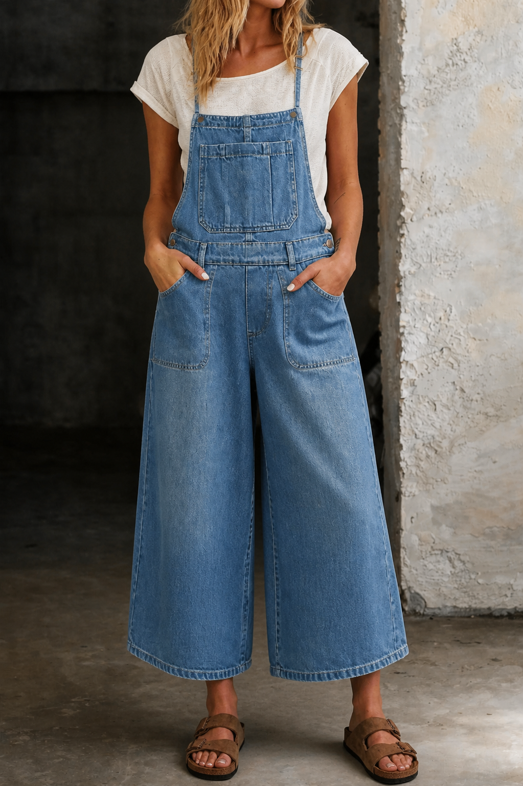 Elizabeth | Latzhose mit weiten Beinen