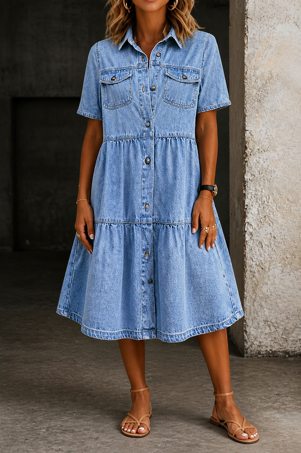 Sophia | Lässiges Elegantes Jeanskleid