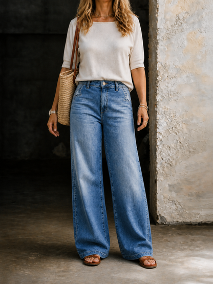 Madie | Vintage Jeans mit Hohem Bund