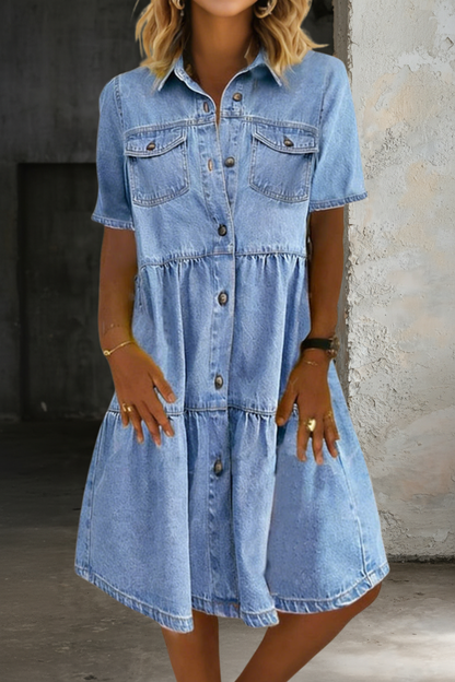 Sophia | Lässiges Elegantes Jeanskleid