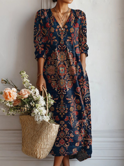 Delphine | Langes Boho-Kleid