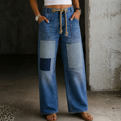 Margaret | Jeans mit Taschen im Patchwork-Stil