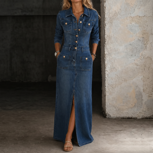 Leila | Klassisches Jeanskleid