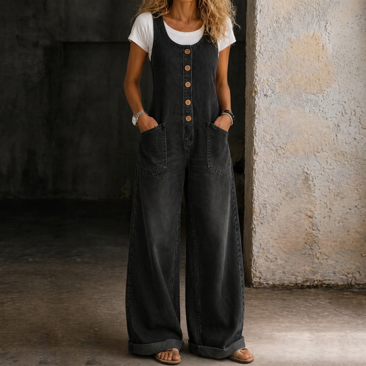 Bethany | Vintage Prane Baumwoll-Latzhose