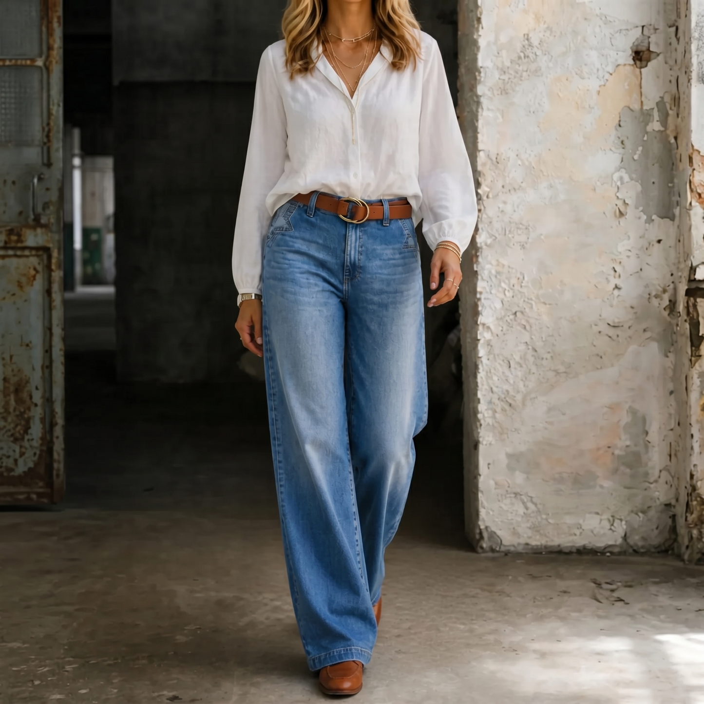 Madie | Vintage Jeans mit Hohem Bund