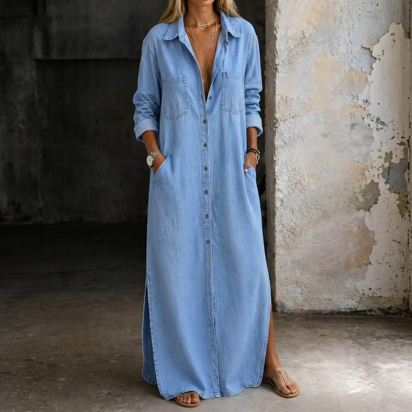 Delana | Kleid mit Knopf