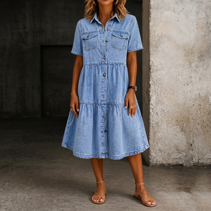 Sophia | Lässiges Elegantes Jeanskleid
