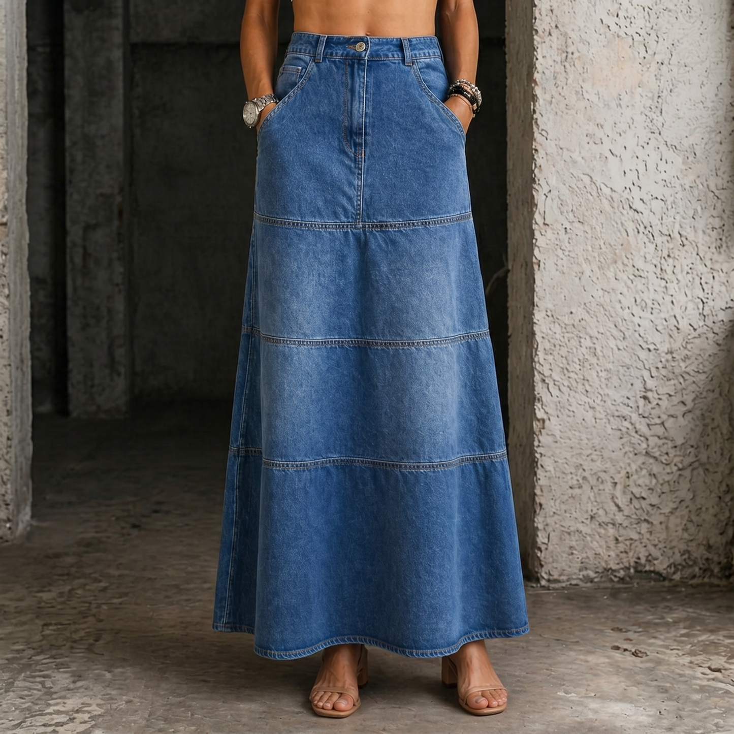 Mary | Midirock aus Jeans