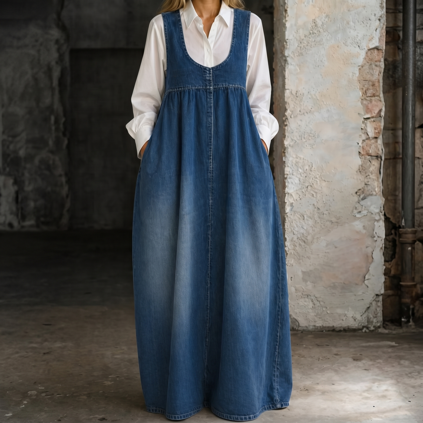 Veronica | Lockeres Denim-Kleid