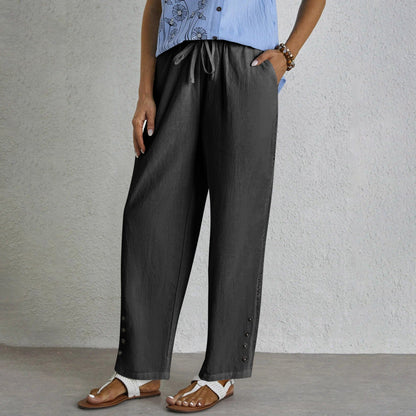Shania - Relaxed Hose mit Knöpfen