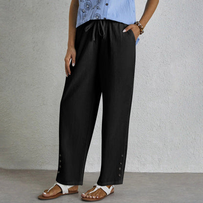 Shania - Relaxed Hose mit Knöpfen