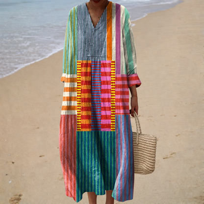 Melina | Flatterhaftes Sommerkleid mit Muster