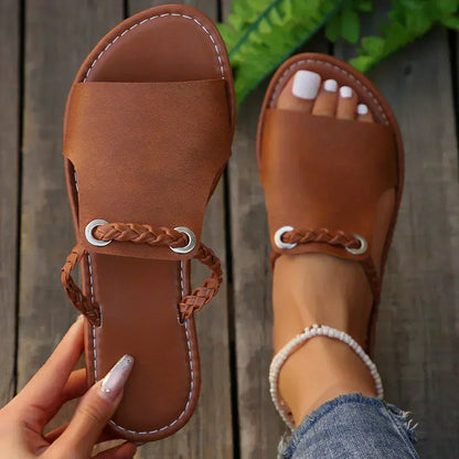 Fersenlose Gewebte Sandalen