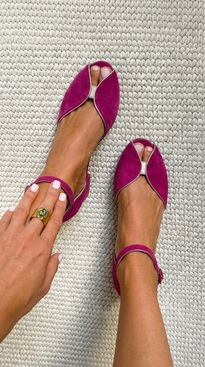 Olivia | Elegante Sandalen in Salbeigrün