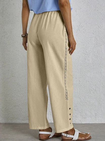 Shania - Relaxed Hose mit Knöpfen