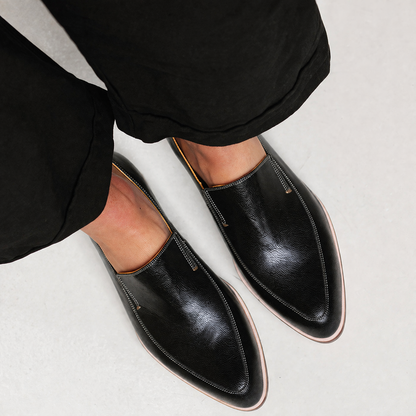 Zofia™ | Mocasín Patchwork Schwarz