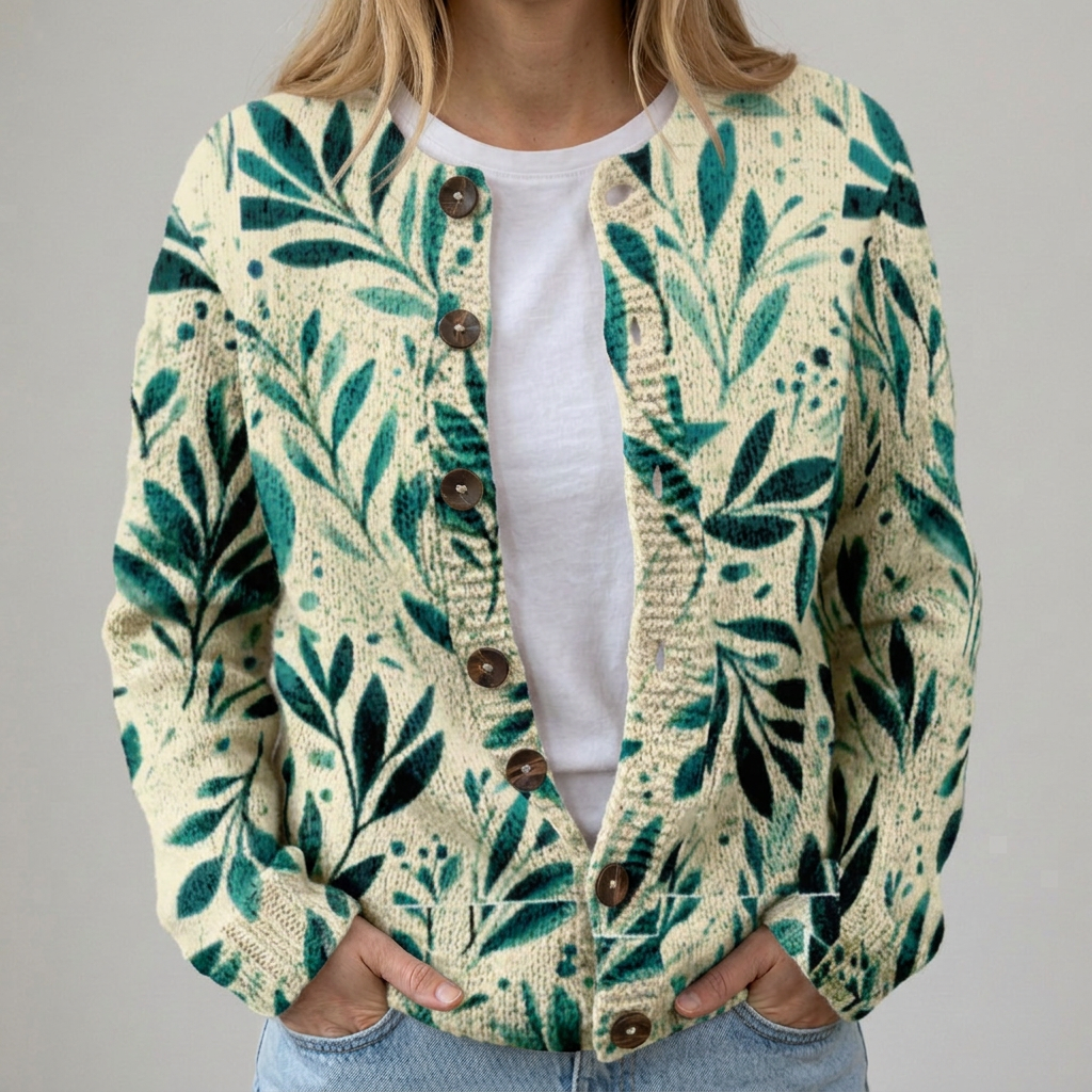 Elin | Blumenmuster Cardigan