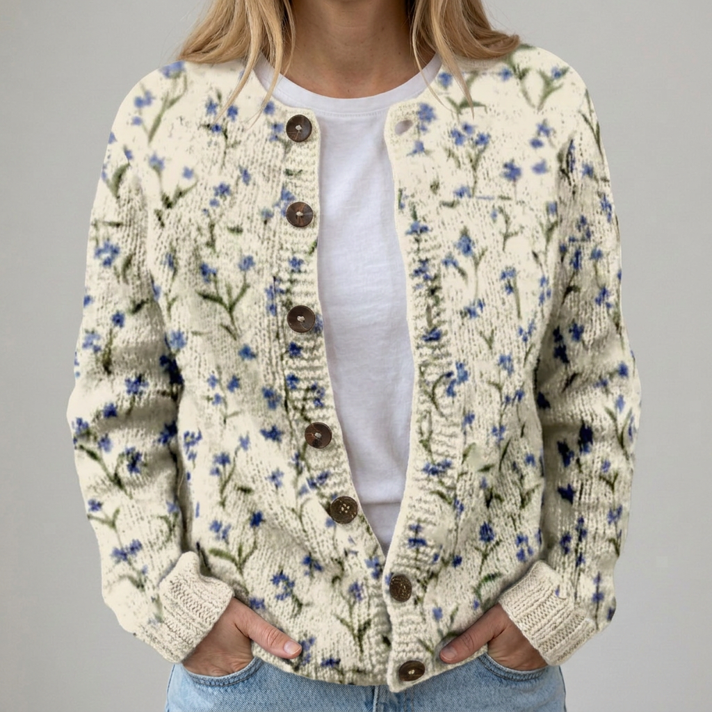 Romy | Herbst Floral Cardigan