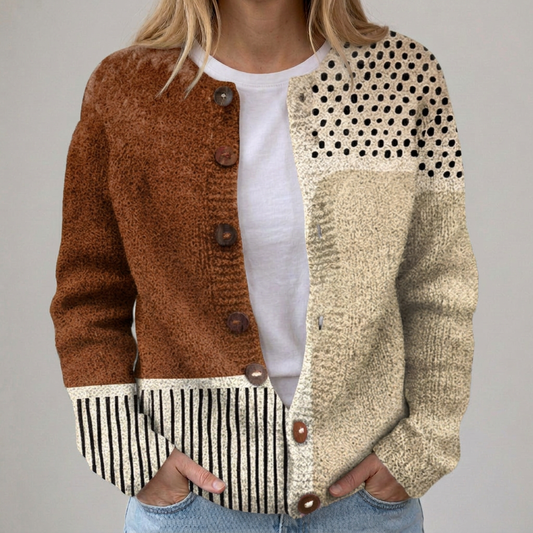 Eloise | Vintage Druck Cardigan Pullover