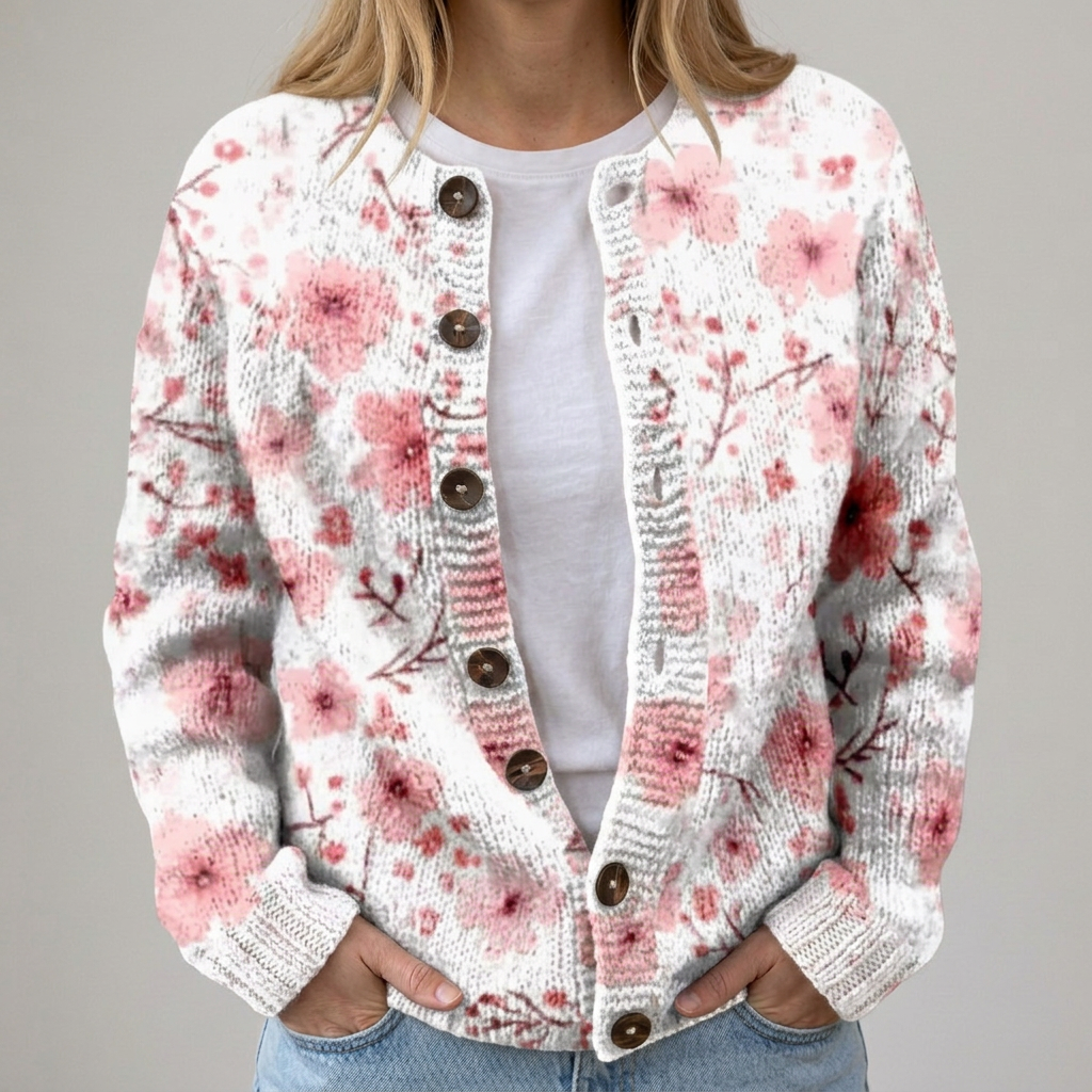 Juna | Herbst Blumen Cardigan