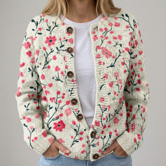 Mona | Floral Print Cardigan für den Herbst