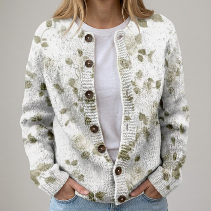 Alena | Herbst Blumen Cardigan