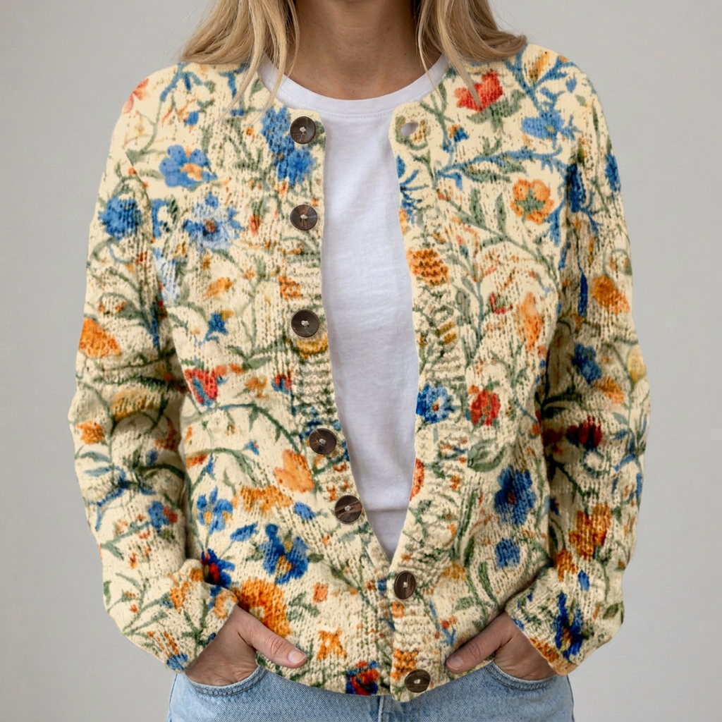 Louise | Herbst Floral Cardigan