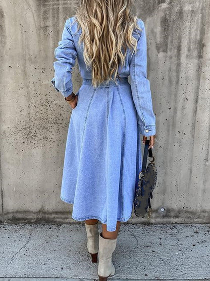 Luna | Jeanskleid mit langen Ärmeln